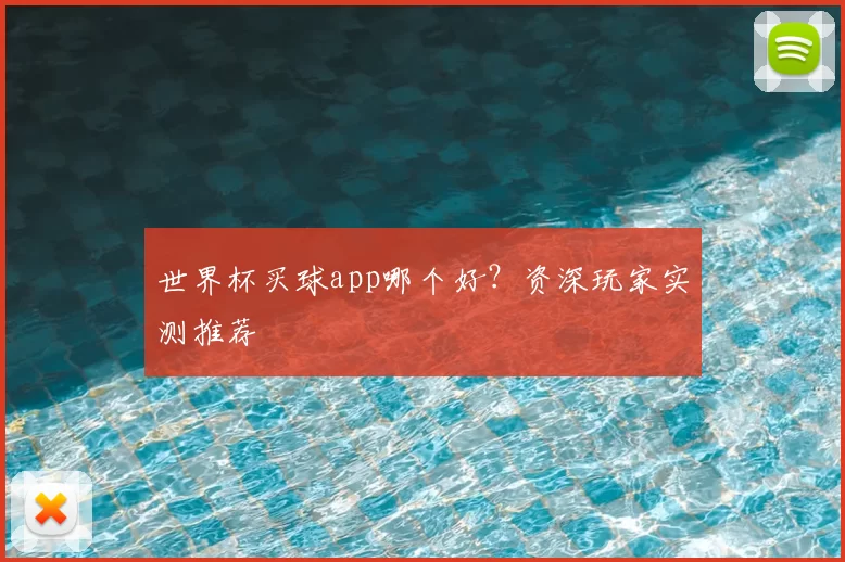世界杯买球app哪个好?资深玩家实测推荐