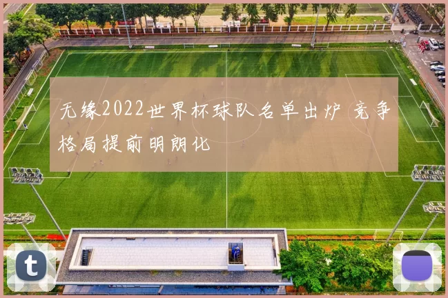 无缘2022世界杯球队名单出炉 竞争格局提前明朗化